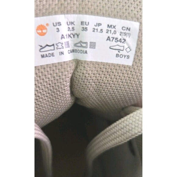 Timberland Euro Hiker Boot Brown Black Leather Shell Toe Logo Boys Size 3 - Picture 8 of 8